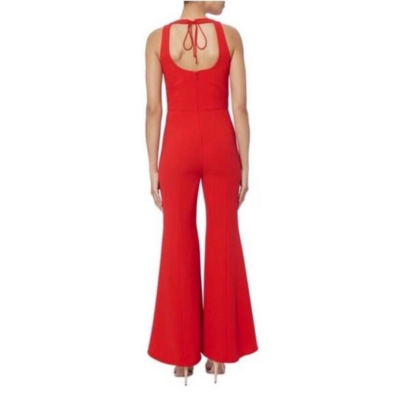 Intermix Gabrielle Ruffle Jumpsuit Red Size 4 - Picture 2 of 6